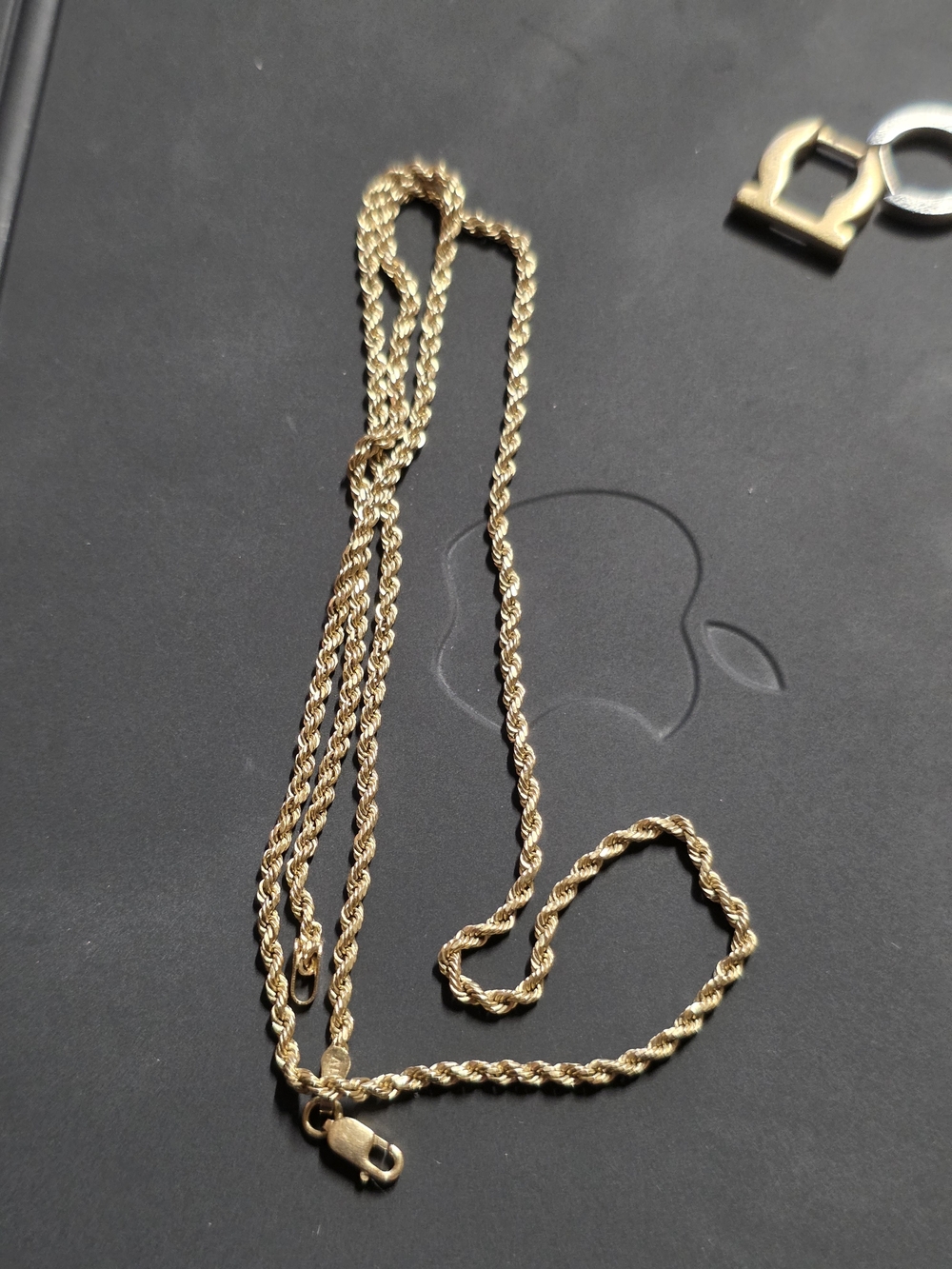 10K Gold Rope Chain Necklace - Gold